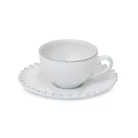 Пара кофейная White, 90 мл, керамика, белый, серия Pearl, COSTA NOVA, Португалия, 
