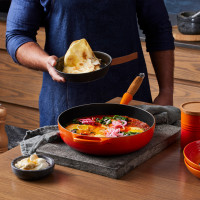 Сотейник , 28 см, чугун, оранжевый, серия Flame, LE CREUSET, Франция_00807420051554483195.jpg