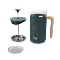 Френч - пресс кофейник, 1 л, нержавеющая сталь, пластик, морская волна, серия La Cafetiere, KITCHEN CRAFT, Великобритания_00820030062771501468.jpg