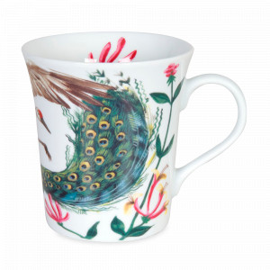 Кружка «Павлин и Журавль», 410 мл, фарфор, белый, KOENITZ, Германия, Белые кружки