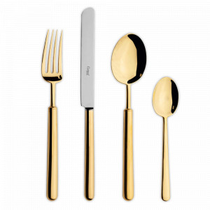 Набор столовых приборов на 6 персон, 24 предмета, зеркальная полировка, золотистый, серия Bali, CUTIPOL, Португалия, CUTIPOL (Португалия)