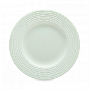 Тарелка обеденная, 27 см, фарфор, мятный, рельеф, серия Волна, DECOR DE TABLE, Россия, Тарелки обеденные