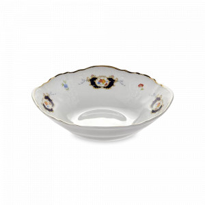 Салатник порционный, 16 см, фарфор, белый, декор, серия Синий глаз, BERNADOTTE, Чехия, Пиалы, салатники индивидуальные