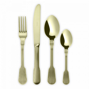 Набор столовых приборов 24 предмета, на 6 персон, нержавеющая сталь 18/10, шампань, серия Capri, HERDMAR, Португалия, Подарочные столовые приборы