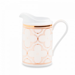 Молочник, 320 мл, костяной фарфор, белый, серия Трефолио, золотой кант, NORITAKE, Япония, NORITAKE (Япония)