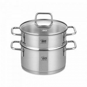 Пароварка со стеклянной крышкой, 2 предм. (2,0 л, 1,6 л),  диам. 18 см, серия Citrin, ELO, Германия, Скидка -20 % на посуду ELO