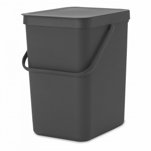 Ведро для мусора с крышкой подвесное, объем: 25 л, материал: пластик, цвет: серый, серия SORT GO, BRABANTIA, Бельгия, BRABANTIA (Бельгия)