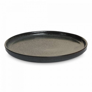 Тарелка десертная Brown, 16.3 см, каменная керамика, коричневый, черный, серия Umberto, ROOMERS TABLEWARE, Нидерланды, Тарелки керамические