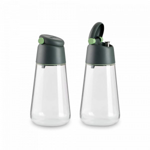 Набор бутылок для масла и уксуса, 400 мл, стекло, пластик, темно-зеленый, серия Essential, LEKUE, Испания, Кухонные аксессуары LEKUE