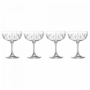 Набор из 4-х бокалов - креманок Twist, 280 мл, хрусталь, серия NewPort, GUY DEGRENNE, Франция, Стаканы и бокалы GUY DEGRENNE
