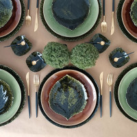 Блюдо сервировочное Forets, 22 х 19 см, керамика, темно-зеленый, серия Riviera, COSTA NOVA, Португалия_00815340038730976746.jpg