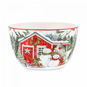 Салатник индивидуальный, 14 см, керамика, серия Дом снеговика, Certified International, США, CERTIFIED INTERNATIONAL (США)