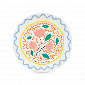 Тарелка обеденная Tulip, 27 см, керамика, белый, декор, серия Summer Bliss, COSTA NOVA, Португалия, Тарелки обеденные