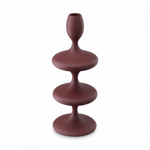 Подсвечник на одну свечу, 29 см, металл, бордовый, серия Vivlend, BERGENSON BJORN, Великобритания, Подсвечники и канделябры