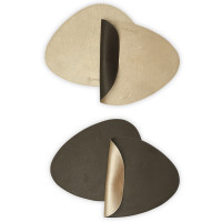 Набор из 4-х двухсторонних сервировочных салфеток, 33 х 41 см, экокожа ПВХ, коричневый/карамельный, серия Drops, LIBERTY JONES, Китай