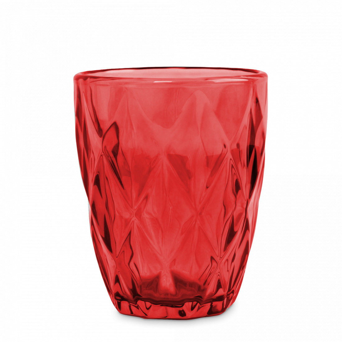 Стакан , 10 см, 270 мл, стекло, красный, серия Diamond color, ANNA LAFARG, Китай