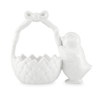 Корзинка для конфет, 14 х 15 см, керамика, белый, серия Цыпленок, DECOR DE TABLE, Россия