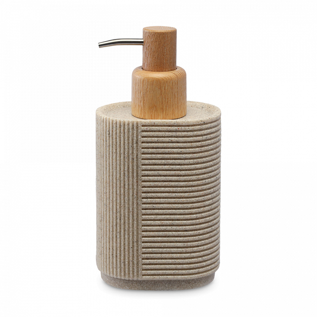 Диспенсер для жидкого мыла Dune, 280 мл, полирезин, дерево, песочный, серия Bath, BERGENSON BJORN, Великобритания