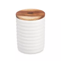 Банка для хранения, 550 мл, керамика, дерево, белый, серия Home, DECOR DE TABLE, Китай, 