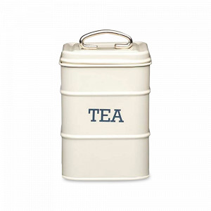 Банка для хранения TEA, металл, 17 х 11 см, кремовый, серия Living Nostalgia, KITCHEN CRAFT, Великобритания, Банка для хранения с крышкой