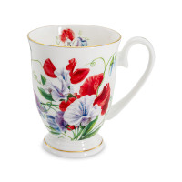 Кружка Душистый горошек Летний сад, 280 мл, костяной фарфор, белый, декор, серия Stechcol, ANNA LAFARG, Китай