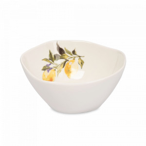 Салатник порционный Лимоны, 15 см, 530 мл, фарфор, белый, декор, серия Palermo, ANNA LAFARG, Китай, ANNA LAFARG (Китай)
