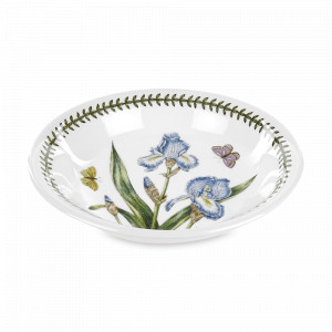 Тарелка суповая «Ирис», 20 см, фаянс, белый, декор, серия Botanic Garden, PORTMEIRION, Великобритания, Фарфоровые тарелки для супа