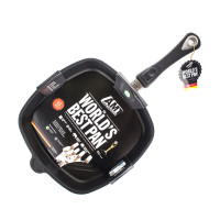 Набор посуды из 3-х предметов с крышкой, материал: алюминий, стекло, цвет: черный, серия Frying Pans, AMT, Германия_00802010042499908087.jpg