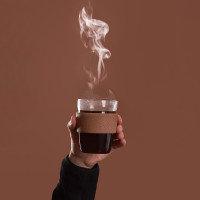 Кружка дорожная Cozy Cup, 350 мл, боросиликатное стекло, силикон, светло-серый, SMART SOLUTIONS, Россия_00818840049016837140.jpg
