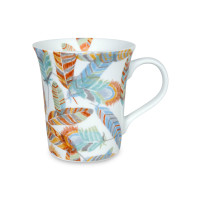 Кружка «Блестящие перья», 410 мл, фарфор, белый, декор, KOENITZ, Германия