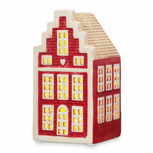 Декор - Домик с подсветкой Torring, 16 см, доломит, красный, декор, серия New Year Essential, TKANO, Китай, Предметы интерьера