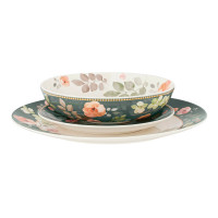 Набор обеденный на 4 персоны, 12 предметов, фарфор, зеленый, декор, серия Arcadia, MAXWELL WILLIAMS, Австралия_00812440039984625159.jpg