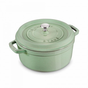 Кокот круглый, 5.25 л, 22 см, чугун, мятный, серия La Cocotte, STAUB, Франция, STAUB (Франция)