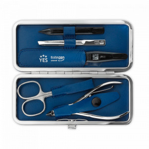 Набор маникюрный в кожаном футляре, 5 предметов, YES, Германия, Мужской маникюрный набор