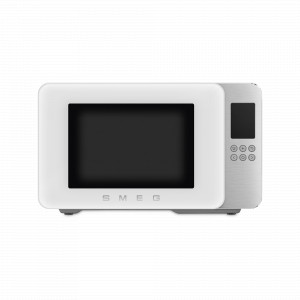 Печь микроволновая с грилем, нержавеющая сталь, пластик, белый матовый, SMEG, Италия, 
