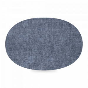 Салфетка подстановочная овальная двусторонняя, 48 х 34 см, полиуретан, синий, серия Fabric, GUZZINI, Италия, Сервировочные коврики на стол