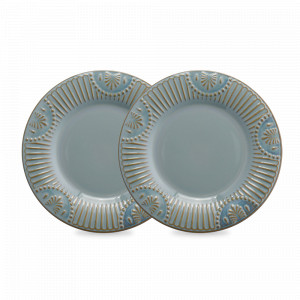 Набор десертных тарелок, 2 предмета, 21 мл, фарфор, синий, коричневый, серия Antique, LIBERTY JONES, Россия, LIBERTY JONES (Россия)