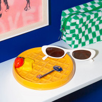 Поднос декоративный Waffle, 16.5 см, керамика, желтый, серия Good Morning, DOIY, Испания_00822830067041965332.jpg