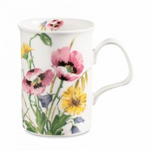 Кружка «Английский луг Розовый цветок», 320 мл, костяной фарфор, декор, серия Ланкастер, ROY KIRKHAM, Великобритания, Чашки