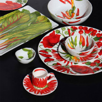 Пара кофейная Red Pepper, 100 мл, костяной фарфор, красный, серия Red, TAITU, Италия_00809510048860521027.jpg