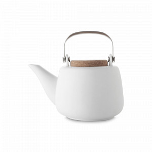 Чайник заварочный с ситечком, 500 мл, фарфор, пробка, белый, серия Nicola, VIVA Scandinavia, Дания, Скидка до -20% на Viva Scandinavia