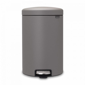 Контейнер для мусора c педалью и крышкой, 20 л, нержавеющая сталь, серый, серия NewIcon, BRABANTIA, Бельгия, Скидка до -20% на мусорные ведра Brabantia