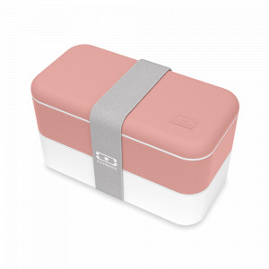 Ланч-бокс MB Original Pink flamingo, 1 л, полипропилен, силикон, эластан, 10 x 18,5 x 9,4 см, MONBENTO, Франция, MONBENTO (Франция)