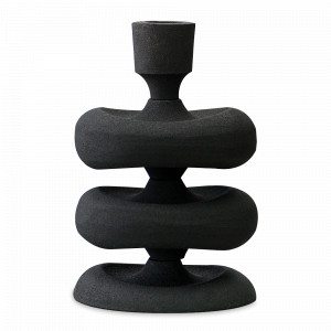 Подсвечник на одну свечу, 17 см, металл, черный, серия Vivlend, BERGENSON BJORN, Великобритания, Подсвечники и канделябры