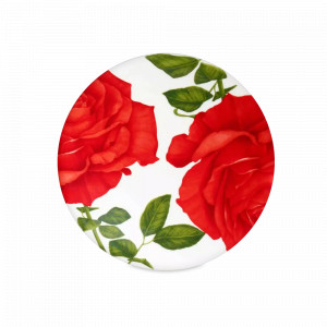 Тарелка десертная Red Rose, 21,5 см, костяной фарфор, красный, серия Red, TAITU, Италия, Скидка  до -20% на фарфор TAITU