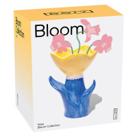 Ваза - цветок, 20 см, керамика, синий, желтый, серия Bloom, DOIY, Испания_00819740047898658760.jpg