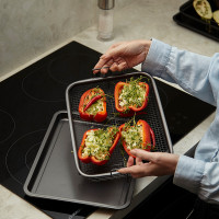 Противень для запекания с решеткой - гриль, 25 х 33 см, углеродистая сталь, нержавеющая сталь AISI 201, серия Roast Masters, LIBERTY JONES, Россия_00819870057784323270.jpg