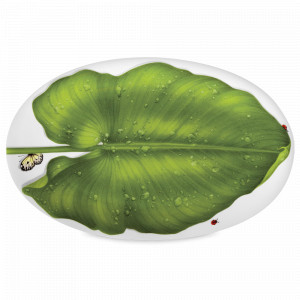 Блюдо сервировочное овальное, 40,5 х 26 х 2 см, костяной фарфор, зеленый, серия Freedom, TAITU, Италия, TAITU (Италия)