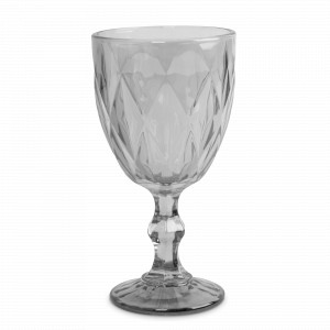 Бокал - кубок для вина, 300 мл, стекло, серый, серия Diamond color, ANNA LAFARG, Китай, Фужеры для красного вина