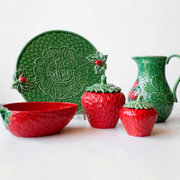 Банка с крышкой «Земляника», 10 см, керамика, красный, серия Земляника, Bordallo Pinheiro, Португалия_00804080066717736648.jpg